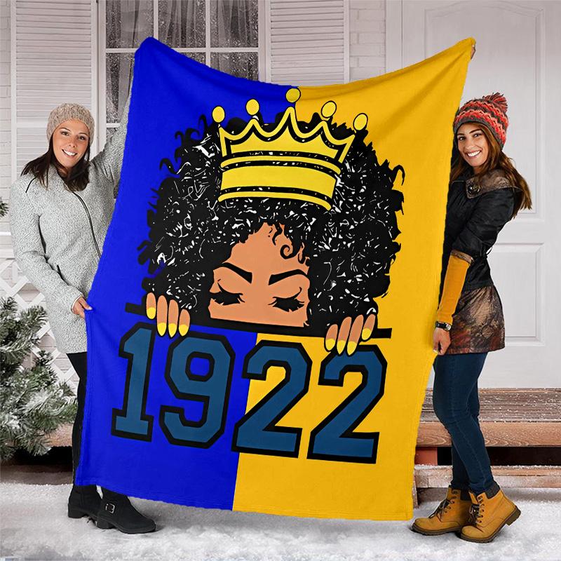 Sigma SGR Gamma Rho printed throw blanket—lightweight,soft,warm;versatile blanket for all seasons—perfect as &air-conditioning throw,nap blanket