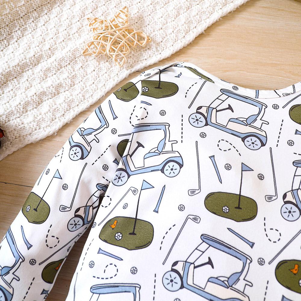 Детский комбинезон с принтом в виде гольфа для младенцев, повседневный комбинезон с длинными рукавами