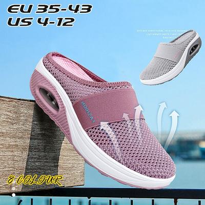 Женские повседневные сандалии 35–43, нескользящие сандалии на платформе, дышащая обувь с сетчатой ​​прорезью, уличные прогулочные тапочки