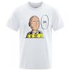 One Punch Man Скажи Ок Мультяшные Мужские Футболки Хип-Хоп Круглый Вырез Короткий Рукав Летние Хлопковые Топы Повседневные Свободные Футболки Мужские