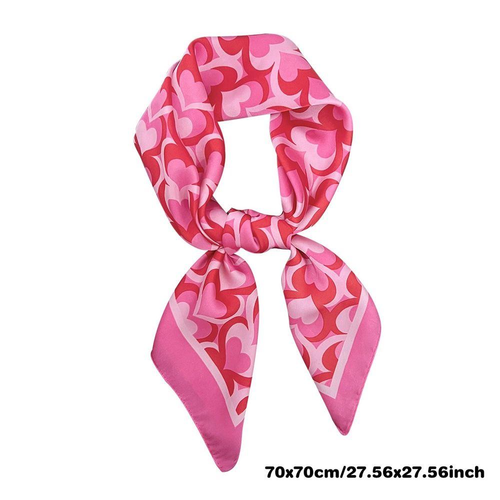 Elegant Yellow Neck Scarf Lemon Print Shawl Breathable Square Silk Scarf for Women