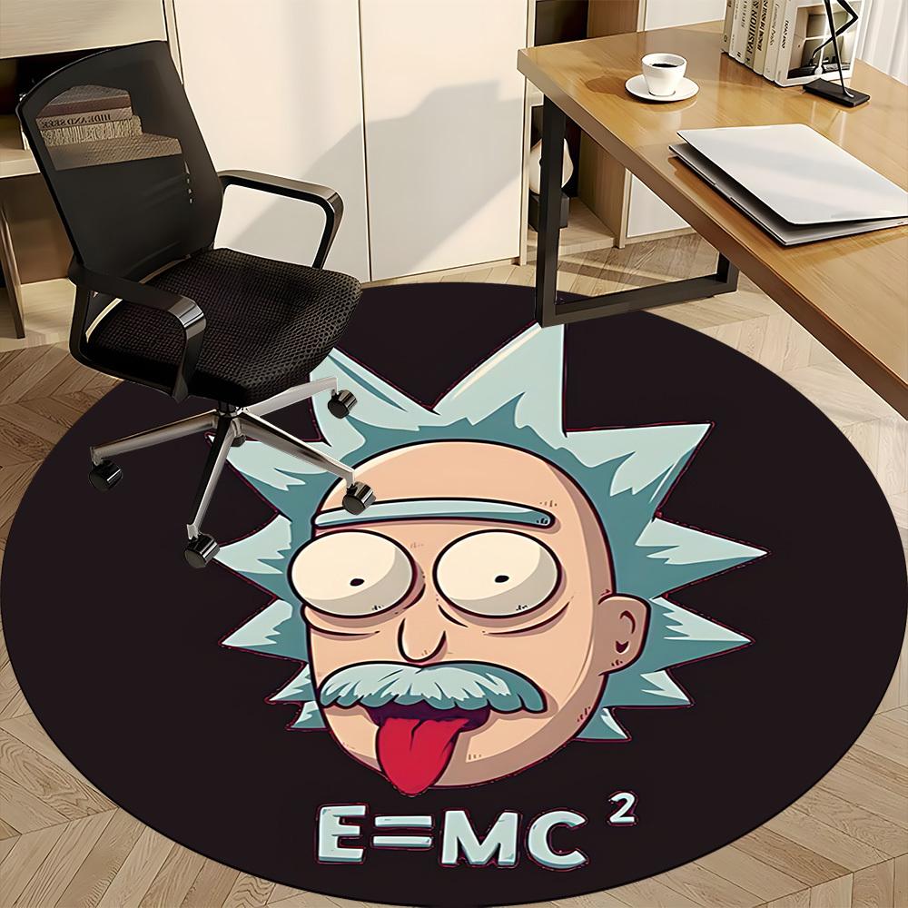 1 шт. Круглый ковер Rick and Morty для офиса, под офисные стулья, спальни, гостиной, домашний декор, декорирование комнаты, доступен в различных размерах