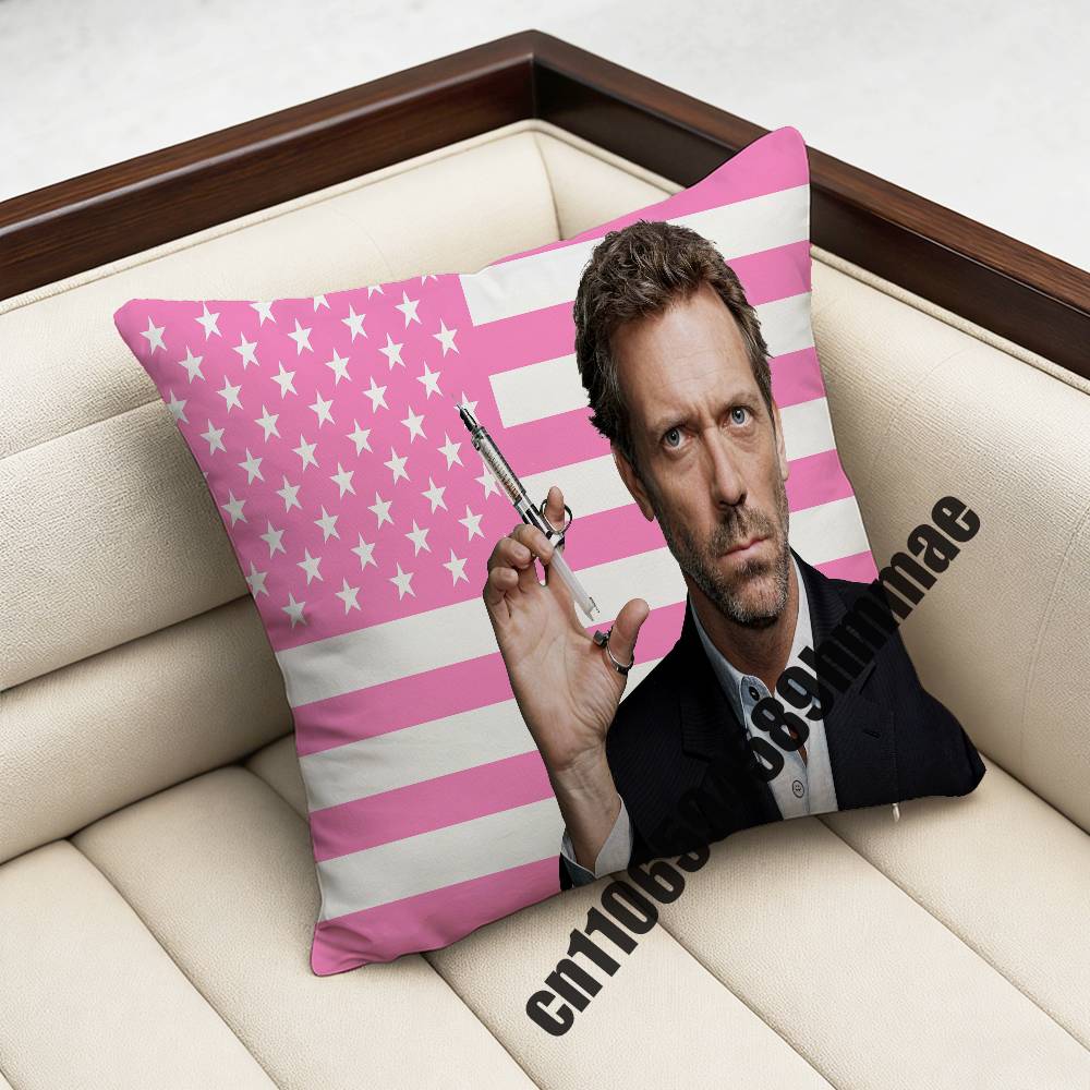 For American Flag Lgbt Gay H-House Md Malpractice Throw Pillow Case Sham 45X45Cm 40X40Cm Square Car Pillowcase Pad Cushion Cover