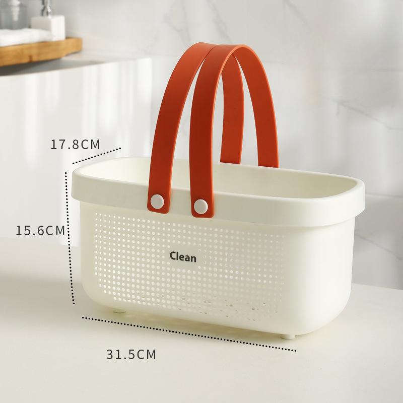 Compactshowerbasket Premium PP Mesh Basket with Handles Bathroom, University Dormitory Kitchen, Camp Gym, Garden Cleaning Supplies