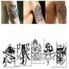 "Waterproof Semi-Permanent Herbal Tattoo Stickers for Men and Women - Durable Text Simulation Spot Tattoos"