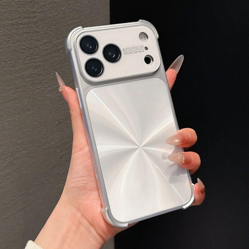 Простой однотонный чехол для телефона iPhone16 Apple 17ProMax с узором «Аврора» и четырьмя углами с защитой от падения 15 мягкий 14