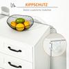 Sideboard Chest of Drawers Buffet Cabinet, Modern Style, 4 Drawers, 1 Cabinet, 105 cm x 40 cm x 76 cm, White