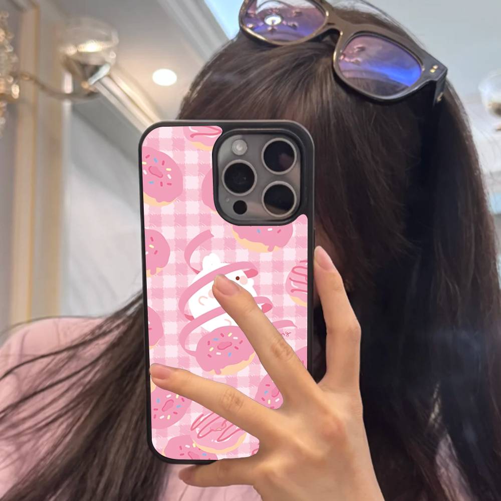 Кавайная Милая Кролик M-MolangS Аниме Чехол для Телефона Для IPhone 17 16 Pro Max Air 13 12 Mini 14 15 Plus 11 PC+TPU Задняя Крышка