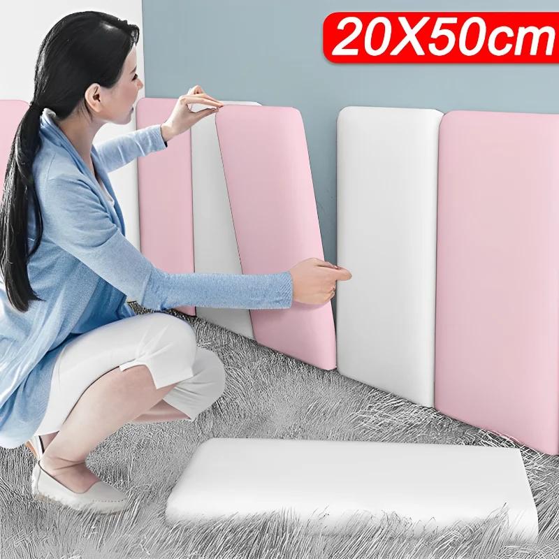 3D Настенные Наклейки Самоклеящиеся Утолщенные Татами Противоударные Мягкие Задняя Стена Коврик Противоударный Гостиная Фон Стена Накладка Декор