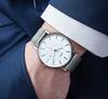BUREI Men's Stylish Waterproof Analog Wristwatch Silver Milanese Mesh Band Business Date