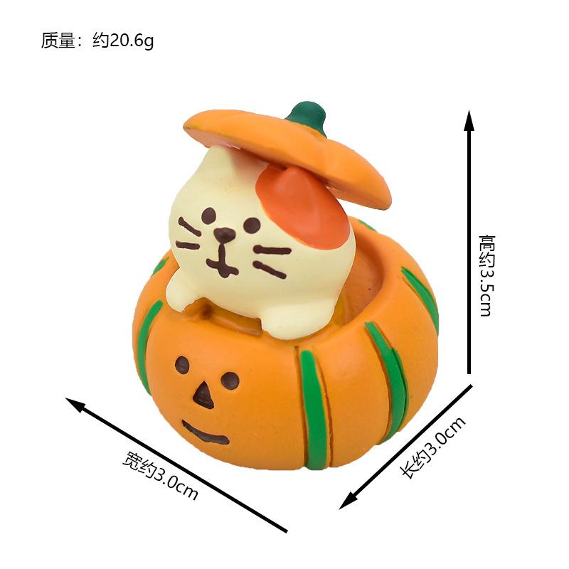 New!Japan Zakka 2023 Halloween Japan Decor Bookshelf Decoration Collectible Home Decor Resin Craft Ornaments Scene Decoration