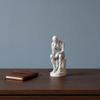 Орнамент "Мыслитель", 3D-печатная матово-белая скульптура, Скульптура для гостиной, Декор для рабочего стола, книжной полки