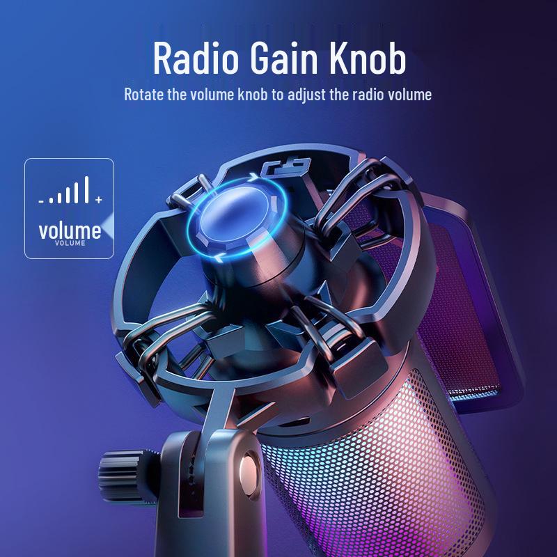 Микрофон Fifine Radiance A6 RGB для записи на настольный компьютер и телефон