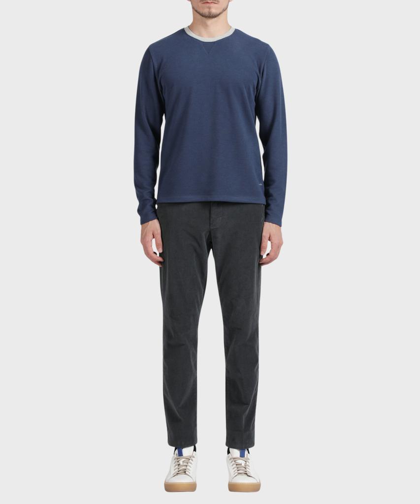 PANICALE Charcoal Brushed Cotton Regular Fit Pants