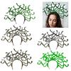 Medusa Halloween Photo Booth Props Metallic Snake Headbands Party Headpiece Crown Headbands for Music Festivals