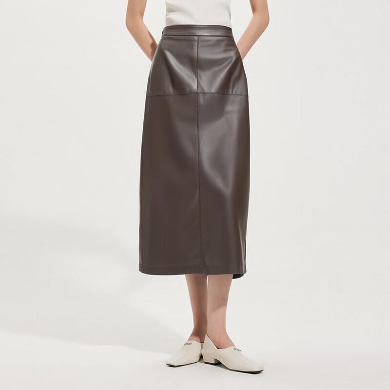 Tatu Autumn/Winter Slimming Faux Leather Pencil Skirt