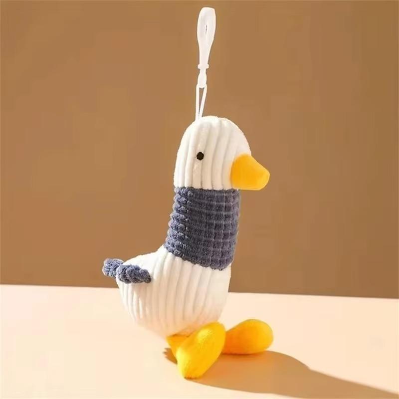 2Pcs Plush Cute Cartoon Duck Doll Keychain Refueling Duck Ugly Doll Backpack Pendant Small Travel Bag Gift Key Chain Accessories
