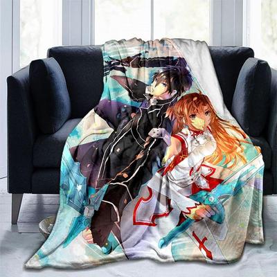 Популярное аниме SAO Sword Art Online, аниме, современное одеяло Gedruckt Bettdecke Geschenk, фланелевые мягкие плюшевые одеяла для дивана-кровати