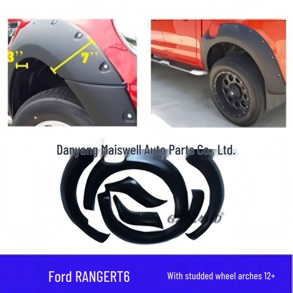 Внедорожные накладки на крылья с заклепками для Ford RANGER T6/T7/T8 (Расширенные и Утолщенные, Модели 2012, 2015, 2018 годов)