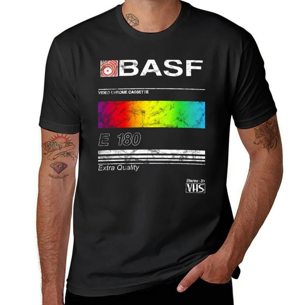 BASF Винтажная обложка VHS Футболка Быстросохнущая Пот Мужская одежда