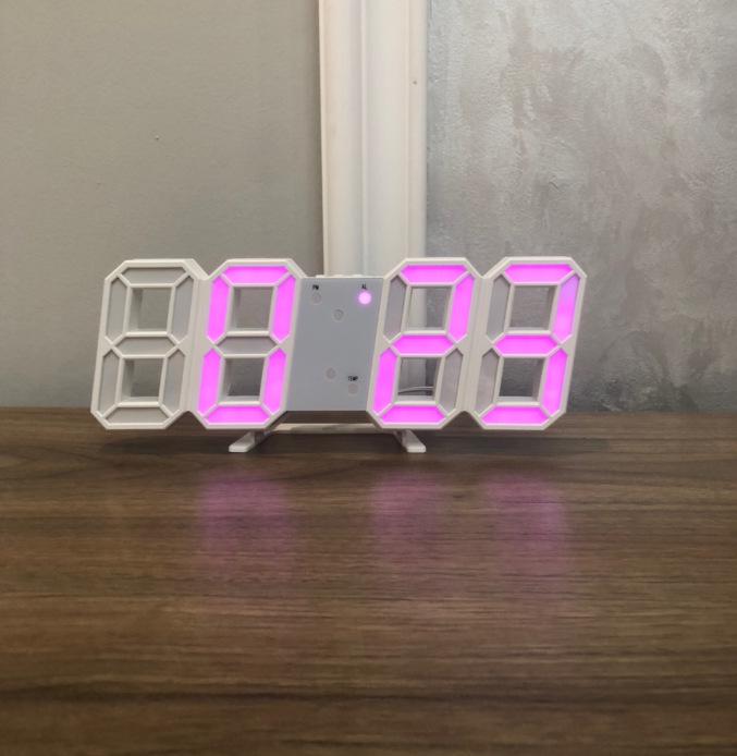 3D Умный Стерео LED Будильник с Голосовым Управлением - Настенные и Настольные Часы в Корейском Стиле