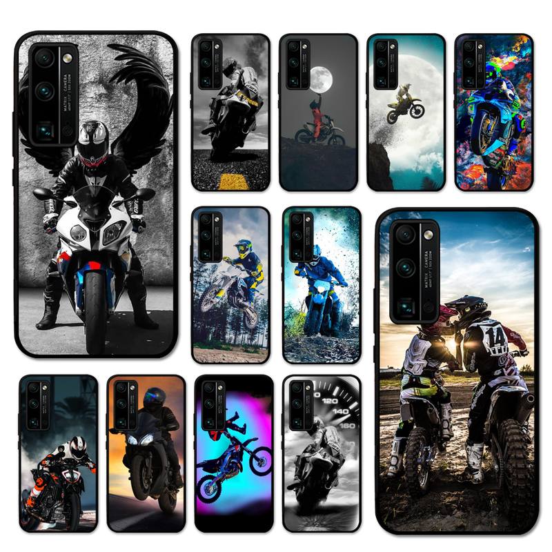 Спортивный чехол для телефона Moto Cross для Huawei Honor V30 30 9X 7A Pro View 20 10 9 Lite 10I 8C 8X 5A Play Cover