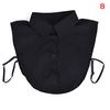 Ladies Women Adult Detachable Lapel Shirt Fake Collar Black/White Fashion Solid Color False Blouse Neckwear Clothing Accessories