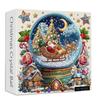 1024Pcs/Set Christmas Faux Crystal Ball Jigsaw Puzzle Winter Holiday Reindeer Sleigh Santa Claus Puzzle Home Decoration