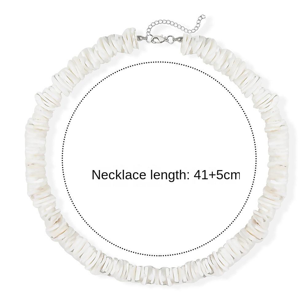 Ожерелье в гавайском стиле из ракушек неправильной формы, летние пляжные украшения, элегантное ожерелье из ракушек