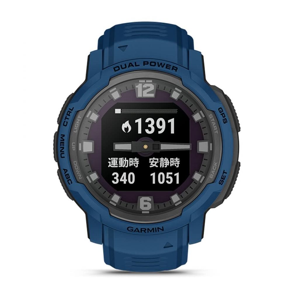 Garmin Instinct Crossover Dual Power Tidal Blue Suica совместимые с солнечной зарядкой совместимые прочные уличные GPS-часы умные часы [подлинные японские P