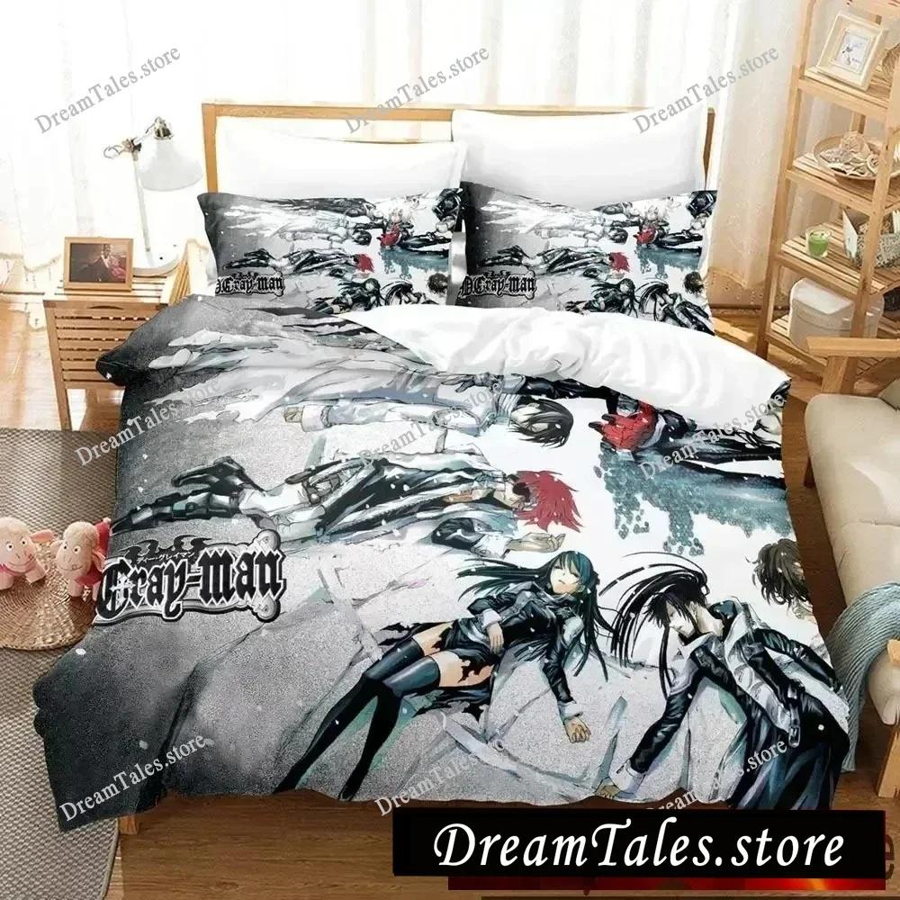 3D Печать Аниме D.Gray-man Комплект Постельного Белья Пододеяльник Комплект Постельного Белья Покрывало Наволочка Одеяло Размер King Queen Для Мальчиков Взрослых Постельное Белье
