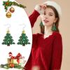 1Pair Handmade Sew Santa Claus Earrings Christmas Tree Xmas Eardrop Christmas Earring Party