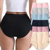 Women's Cotton Underwear High Waisted Tummy Control Full Coverage Panties Ladies Soft Stretch Briefs
