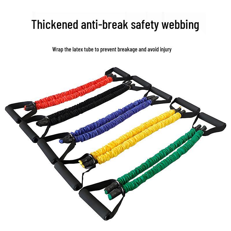 Многофункциональный эспандер для груди с двойной трубкой для фитнеса и йоги