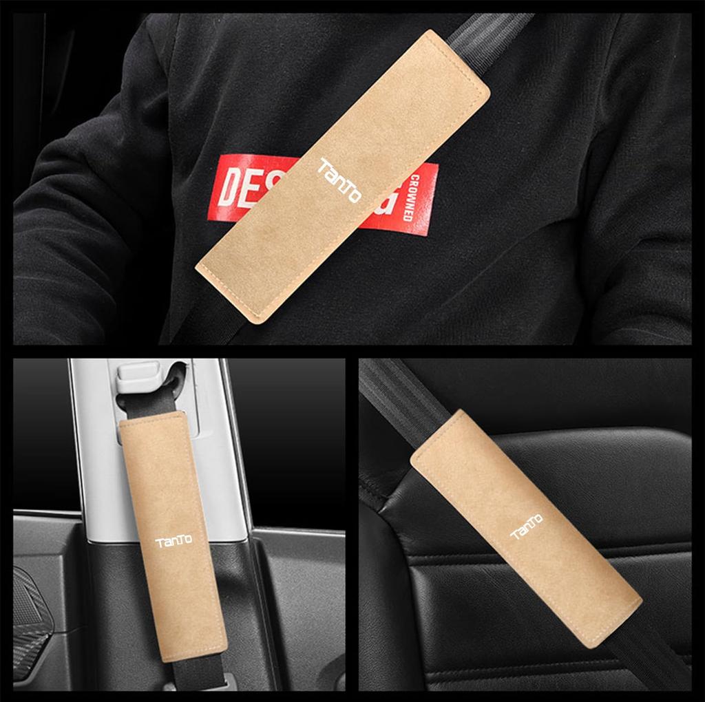 Tanto Seat Belt Covers and Car Soft and Provides Secure Shoulder and Neck Reduces Suitable for Children and Set of Black Pads, Accessories,