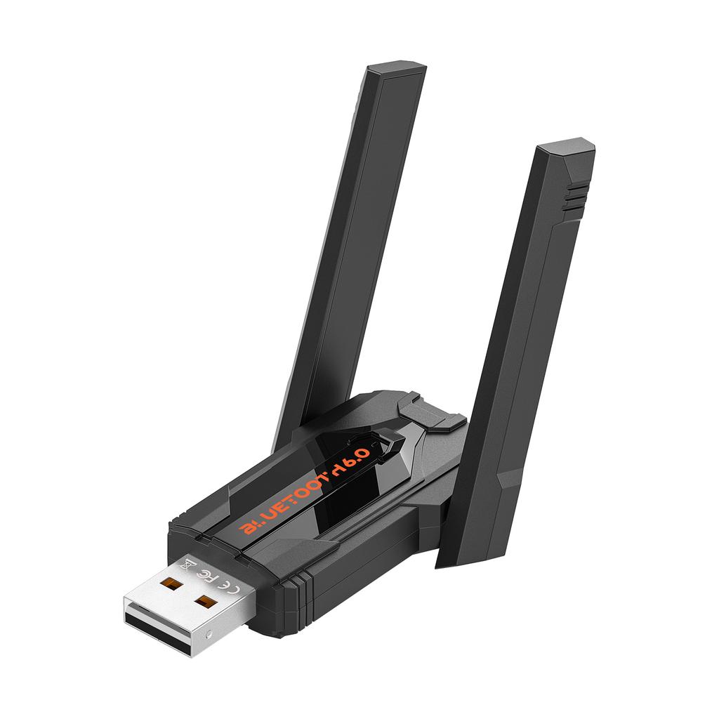 BT 6.0 Adapter Plug & Play Wireless Dongle Reconnect 7 Devices Simultaneously for Headphone/Keyboard/Mouse/Speakers/Printer