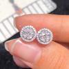 Daily Stud Earrings Female Dazzling Zirconia Jewelry for Engagement Graceful Women Shinning Versatile Accessories Gift