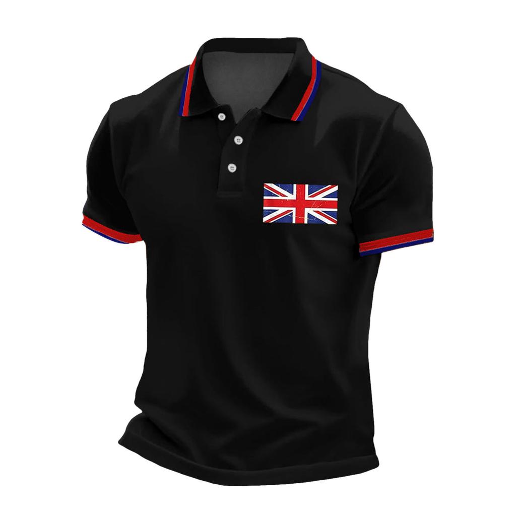 Summer 3D printed men's POLO shirt 2025 European and American foreign trade new models, short-sleeved POLO hot-selling