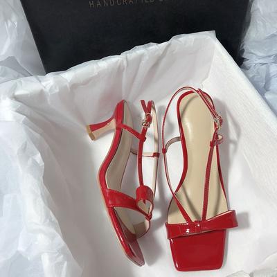 Французский бант Толстый каблук Винтажный Повседневный Необычный Носок Необычный Ребенок Иностранный Универсальный Слово с Сказочными Босоножками на Высоком Каблуке Женщина