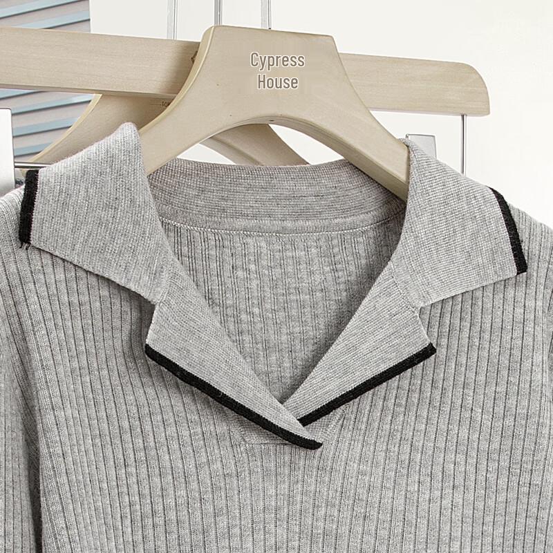 Women's Big Lapel Long Sleeve Knit Top