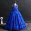 Girls Long Formal Dress Princess Gown Pageant Wedding Party Kids Prom