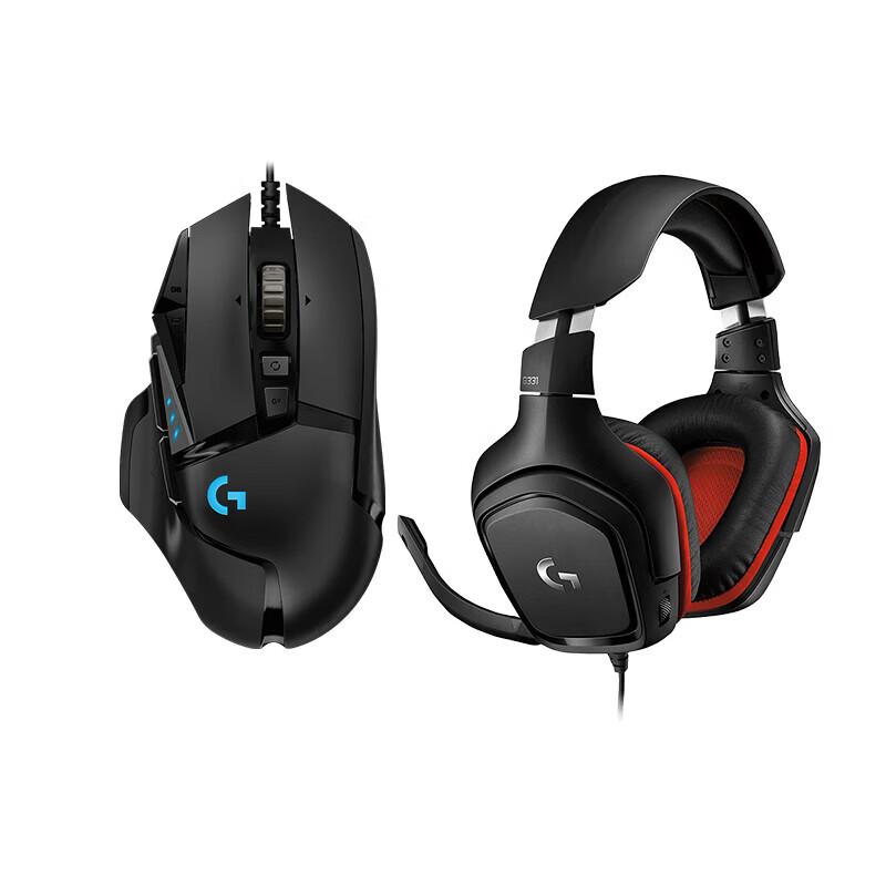 Logitech Игровой комплект: Гарнитура G331 и Мышь G502 HERO