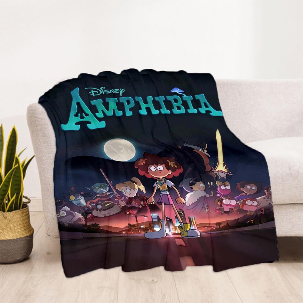 1 шт., Плед с изображением Энн Бунчуй из мультфильма «Амфибия» Disney, Мягкий плед для кровати, дивана, дивана, Идеальный подарок для декора комнаты