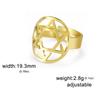 925 Sterling Silver Yellow Gold-Tone Classic Small Star of David Ring Band - Size 5