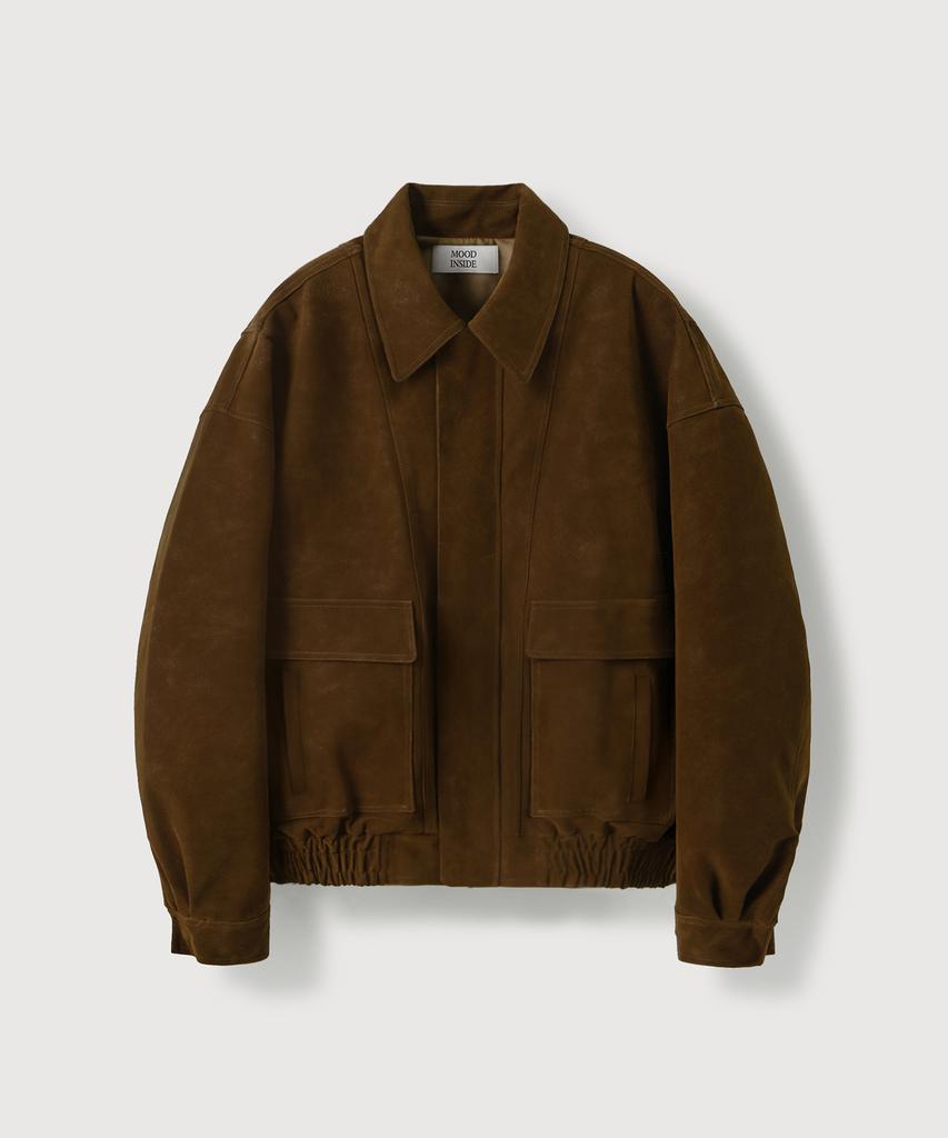 Куртка из благородной замши Suede Leather Jacket_Коричневый
