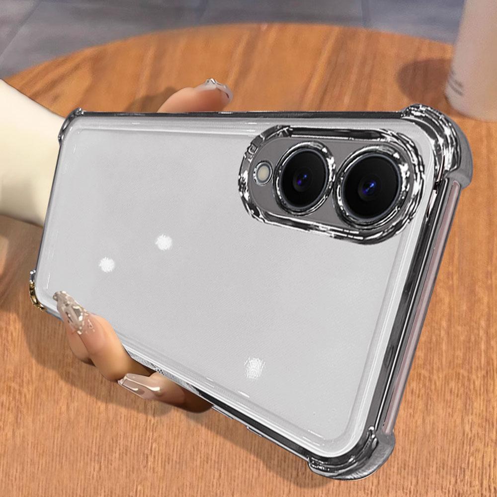 Luxury Plating Clear Shockproof Case For Samsung Galaxy S25 Edge S24 S23 S22 S21 Ultra Plus FE A55 Note 20 Silicone Soft Cover