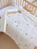 Pure Cotton Blanket Muslin Baby Bedding Bear Embroidery Newborn Boy Girl Swaddle Blankets Kids's Quilt on Bed Stroller Cover