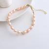 Small Rice Pearls Rice Pearl Strand Bracelets Adjustable Chain Beaded Strand Bracelets  Women