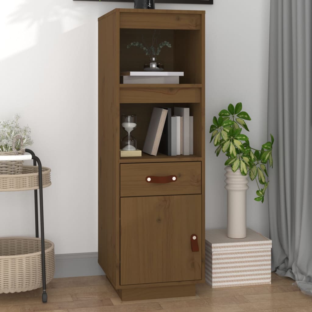 Highboard Honey Brown 34 x 40 x 108.5 cm Solid Pine Wood