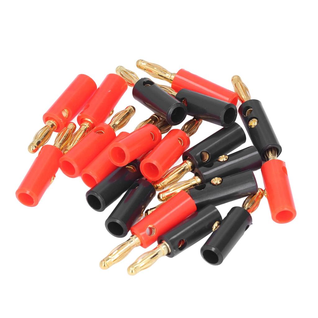 20PCS Banana Speaker Cable Plugs 4mm Gold Plated Universal Car Sound System